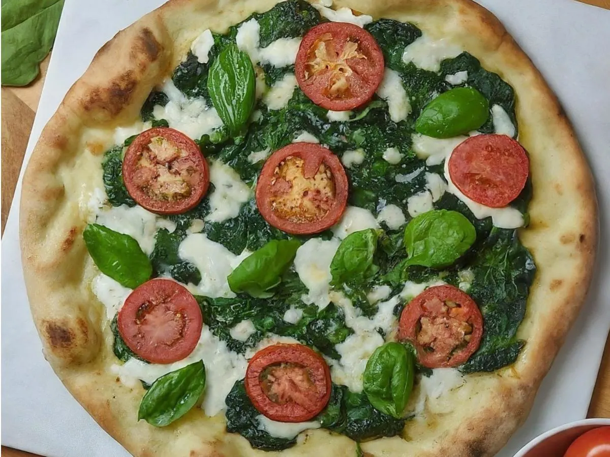 10" House Bianca Spinach Margarita Pizza 10" House Bianca Spinach Margarita Pizza