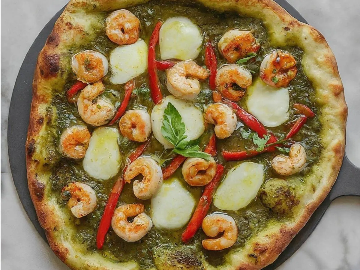 10" Shrimps Pesto Pizza 10" Shrimps Pesto Pizza