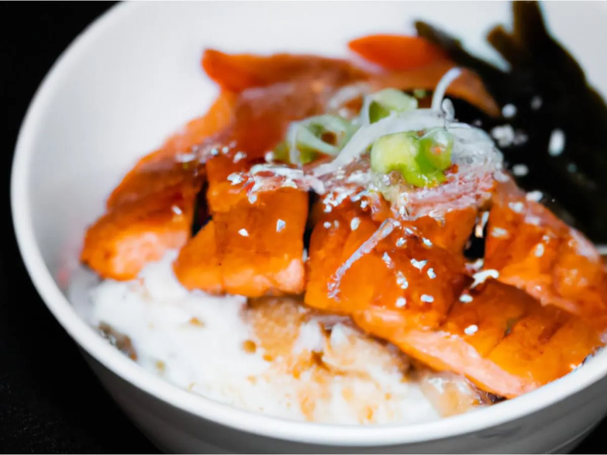 Salmon Teriyaki with Rice & Vegetables Salmon Teriyaki with Rice & Vegetables