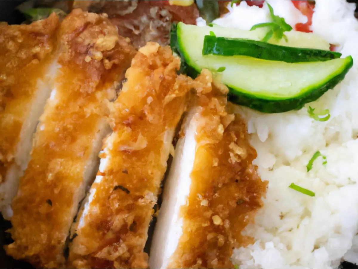 Chicken Katsu with Rice & Vegetables Chicken Katsu with Rice & Vegetables
