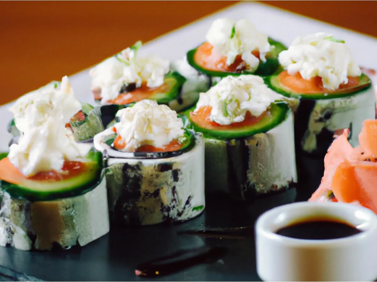 Two Rolls Combo + Seaweed Salad: Salmon & Tuna Rolls Two Rolls Combo + Seaweed Salad: Salmon & Tuna Rolls