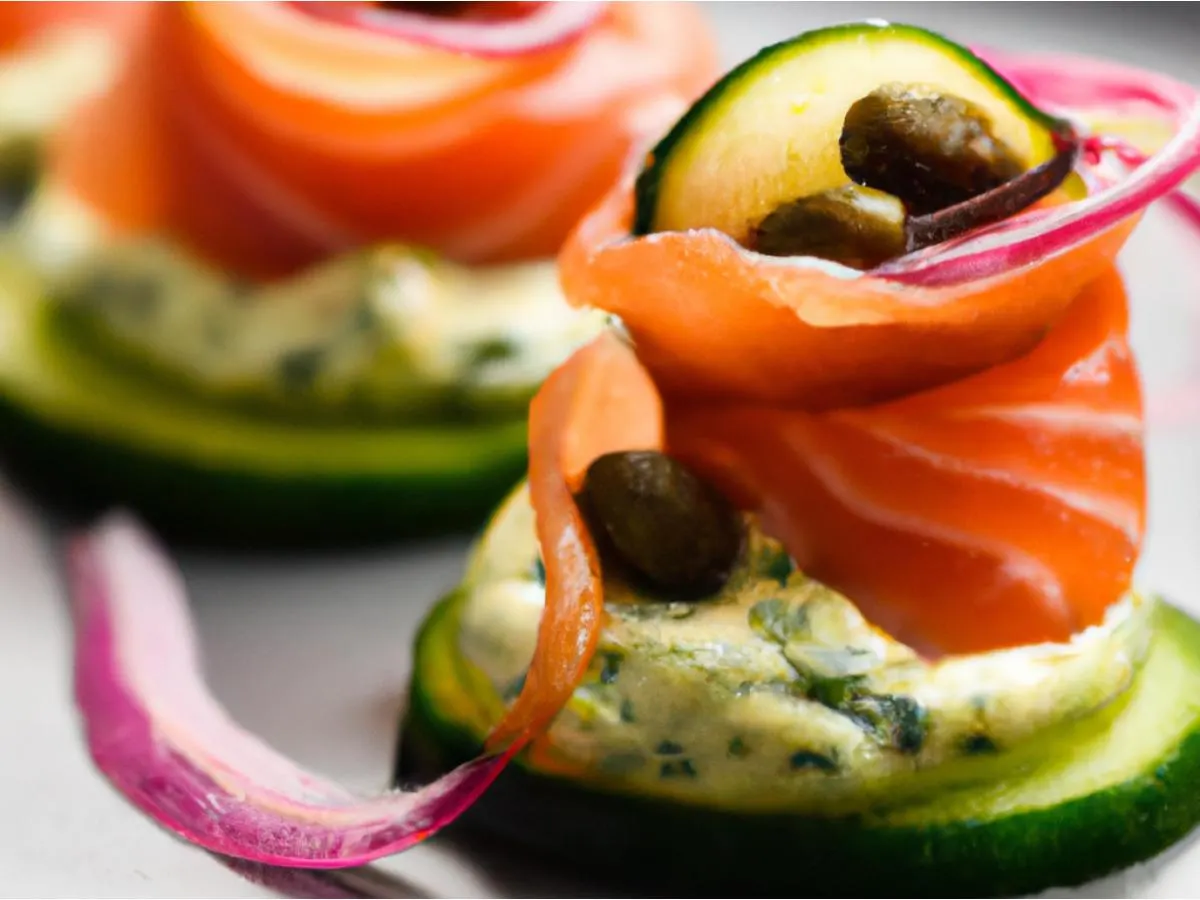 Smoked Salmon on Cucumber Smoked Salmon on Cucumber