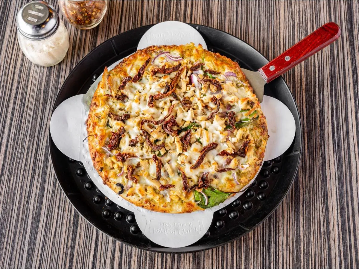 Personal Chicken Pesto Pizza Personal Chicken Pesto Pizza