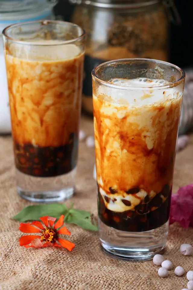 Brown Sugar Milk Tea with Original (Chewy) Boba Brown Sugar Milk Tea with Original (Chewy) Boba