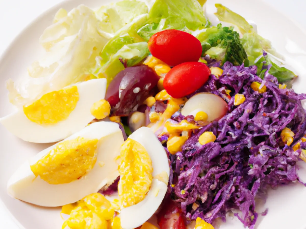 Mixed Green Salad with Egg Mixed Green Salad with Egg