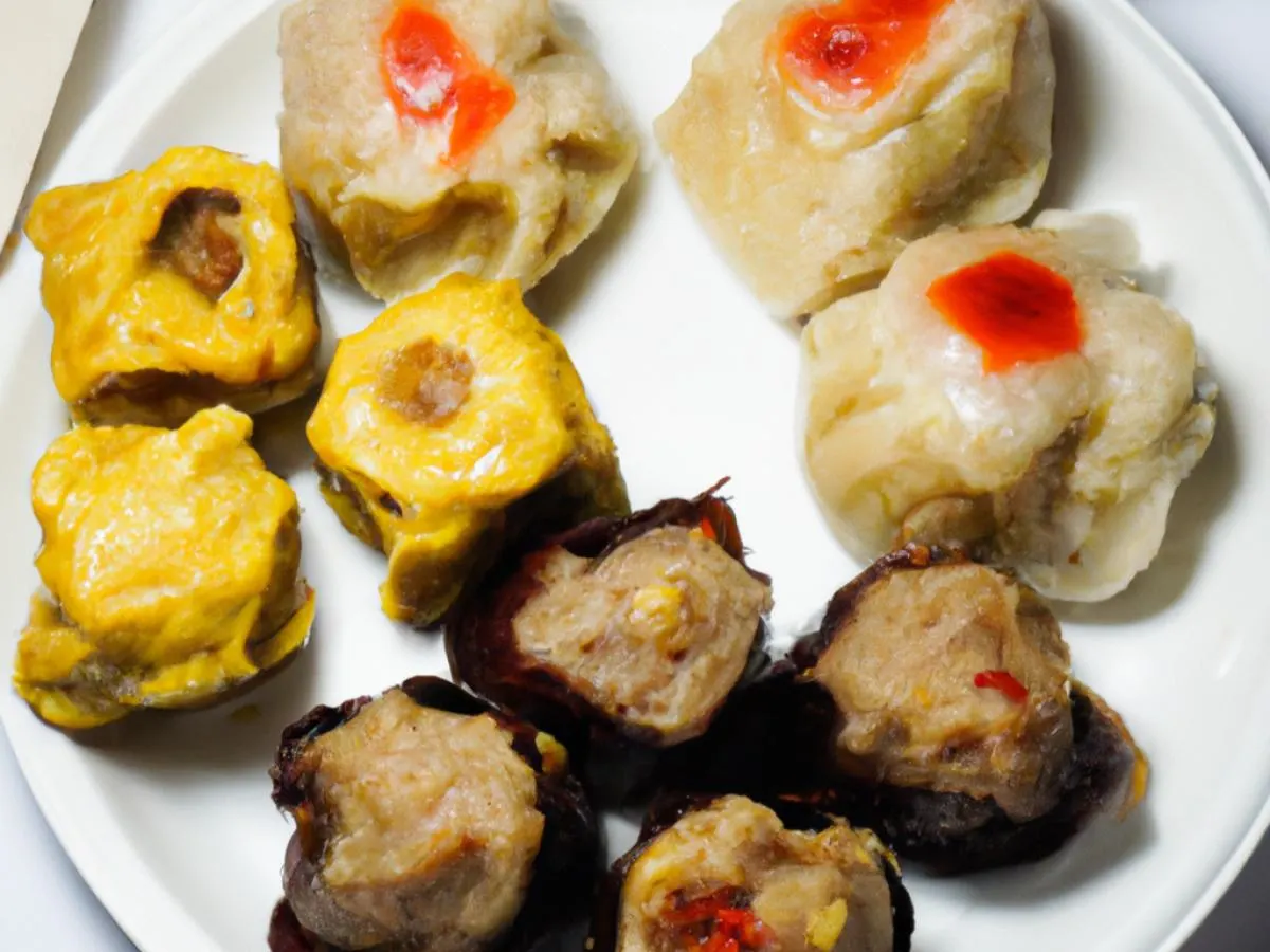 Mushroom Sticky Rice SiuMai, Taro Dumpling, BBQ Vegan Bun, Veggie Bean Curd Roll Mushroom Sticky Rice SiuMai, Taro Dumpling, BBQ Vegan Bun, Veggie Bean Curd Roll