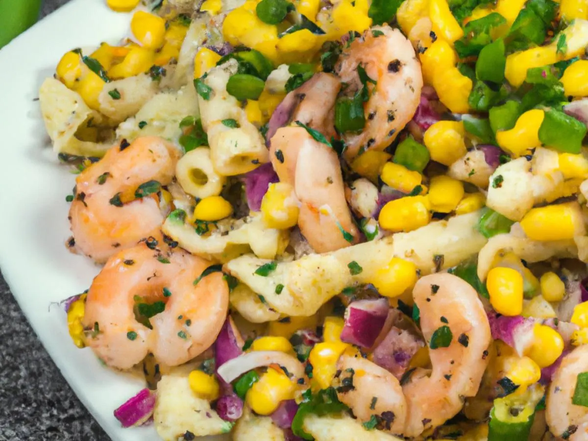 Mexican Corn Pasta Salad With Grilled Shrimp Mexican Corn Pasta Salad With Grilled Shrimp