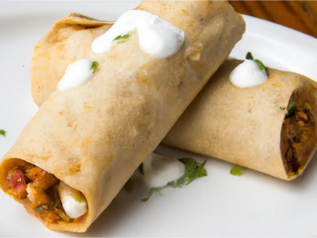 Individual Burrito with Korean Fried Tofu Individual Burrito with Korean Fried Tofu