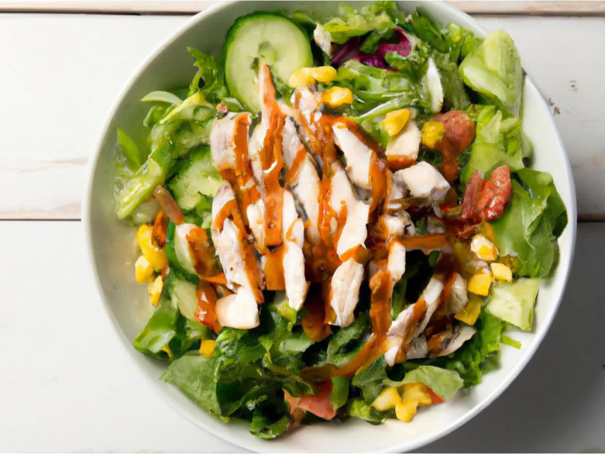 Individual Salad Bowl with BBQ Chicken Individual Salad Bowl with BBQ Chicken