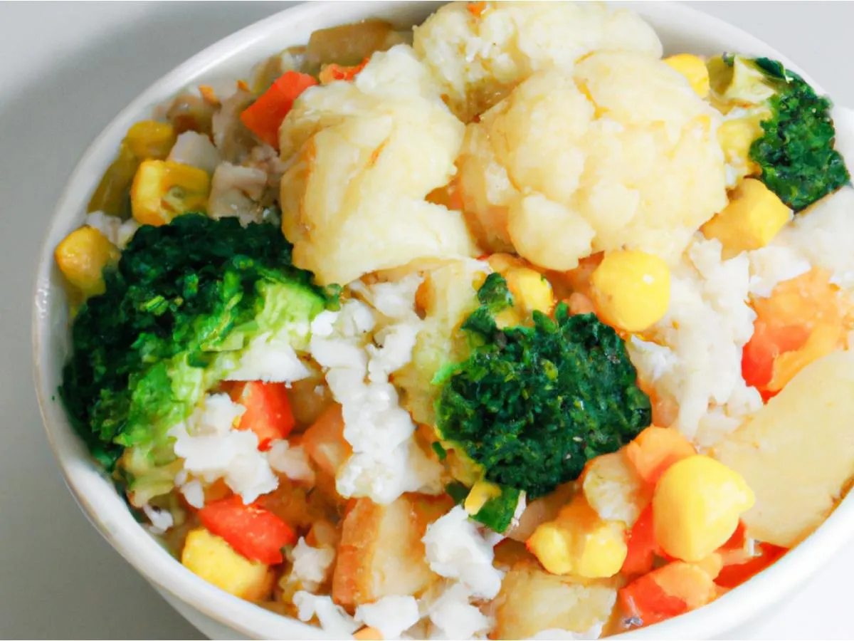 Individual AF Korean Bowl with White Rice & Cauliflower/Potato Mix (Vegan) Individual AF Korean Bowl with White Rice & Cauliflower/Potato Mix (Vegan)