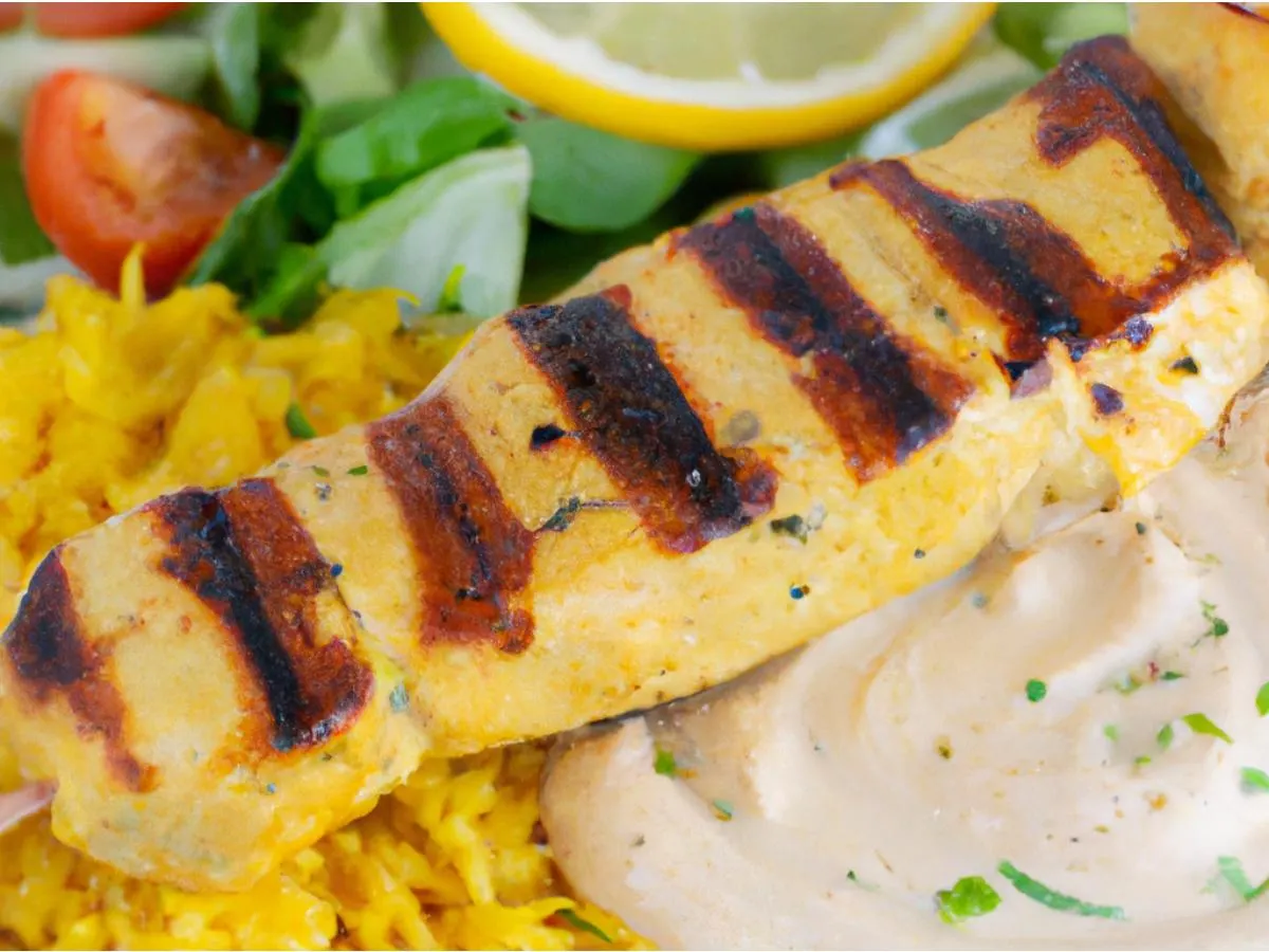 Halal Saffron Chicken Kebabs