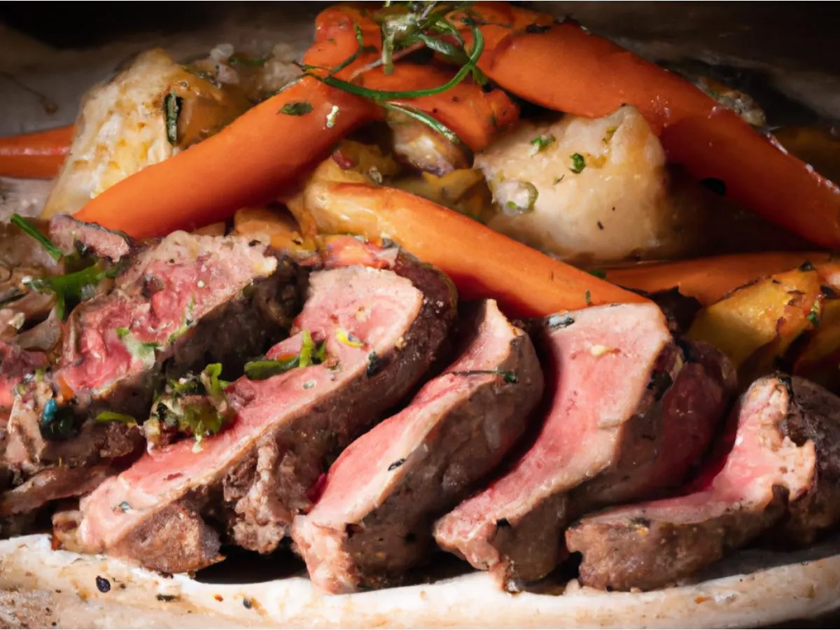 Rosemary NY Strip Steak Served with Crushed Cajun Potato & Roasted Carrots Rosemary NY Strip Steak Served with Crushed Cajun Potato & Roasted Carrots