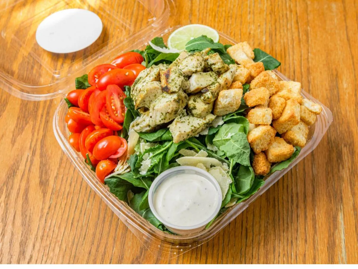 Tofu Kale Caesar Salad Tofu Kale Caesar Salad