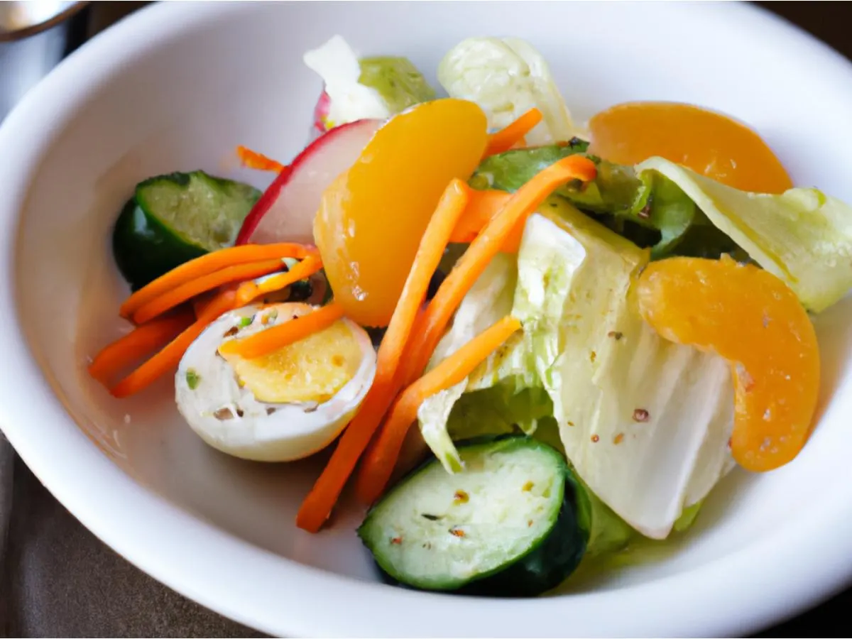 Asian Entree Salad with Soft Boiled Egg Asian Entree Salad with Soft Boiled Egg