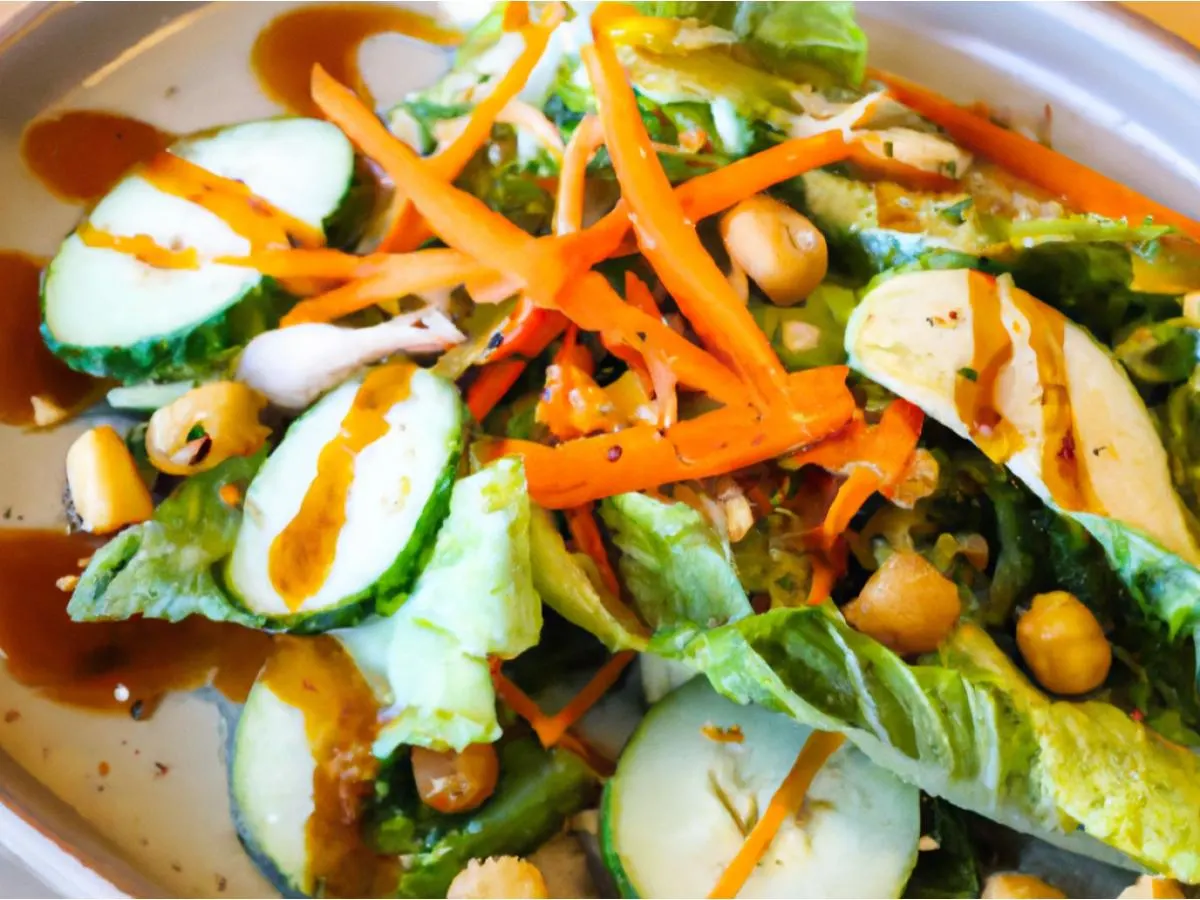 Asian Entree Salad with Marinated Garbanzo Beans Asian Entree Salad with Marinated Garbanzo Beans