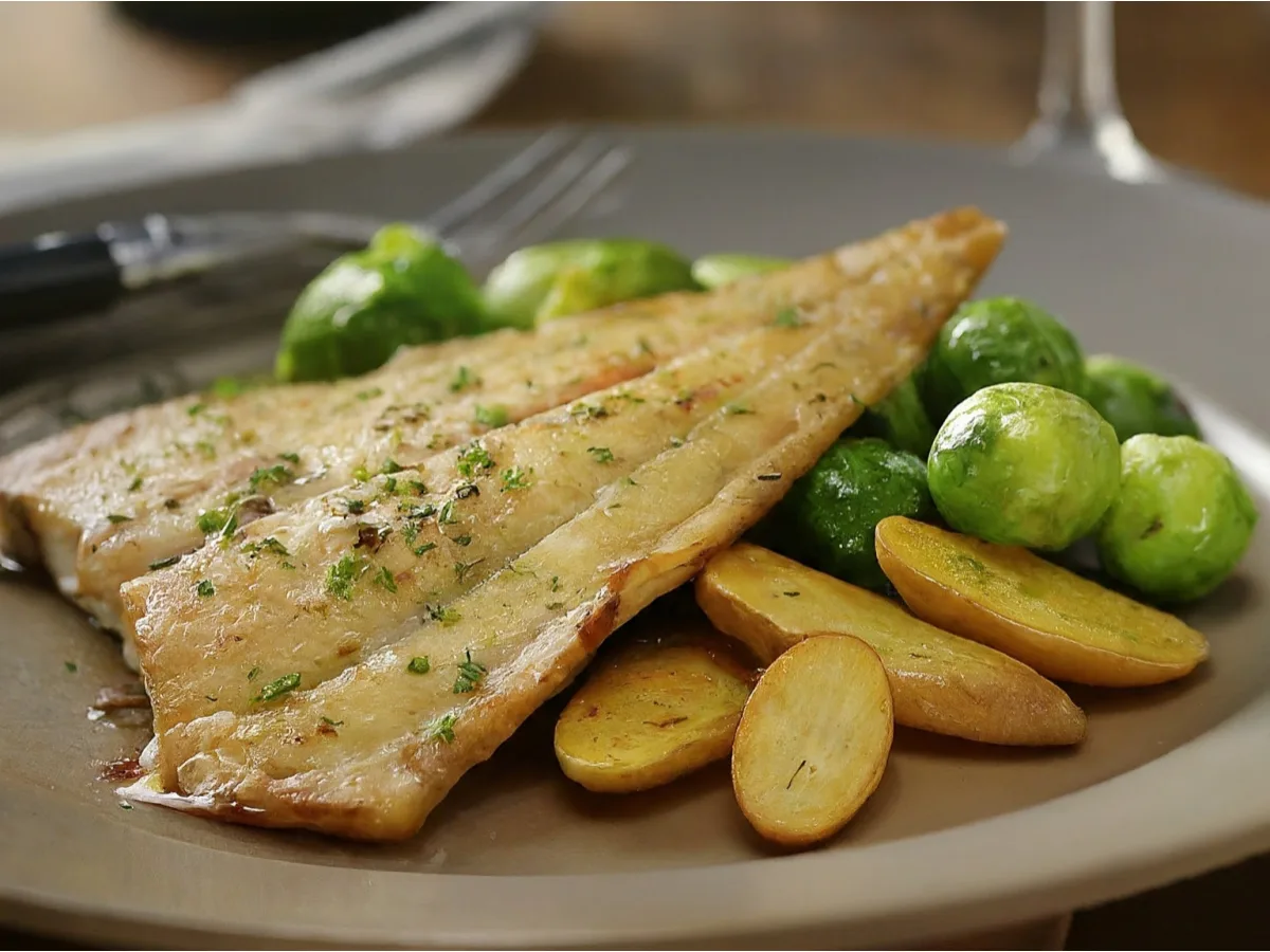 Gluten Free Roasted Flounder With Fingerling Potatoes and Brussels Sprouts Gluten Free Roasted Flounder With Fingerling Potatoes and Brussels Sprouts