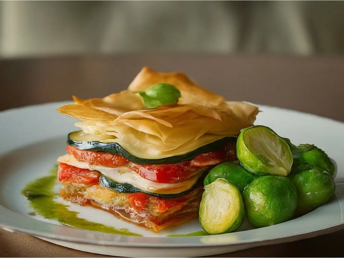 Vegan Napoleons With Fingerling Potatoes and Brussels Sprouts Vegan Napoleons With Fingerling Potatoes and Brussels Sprouts