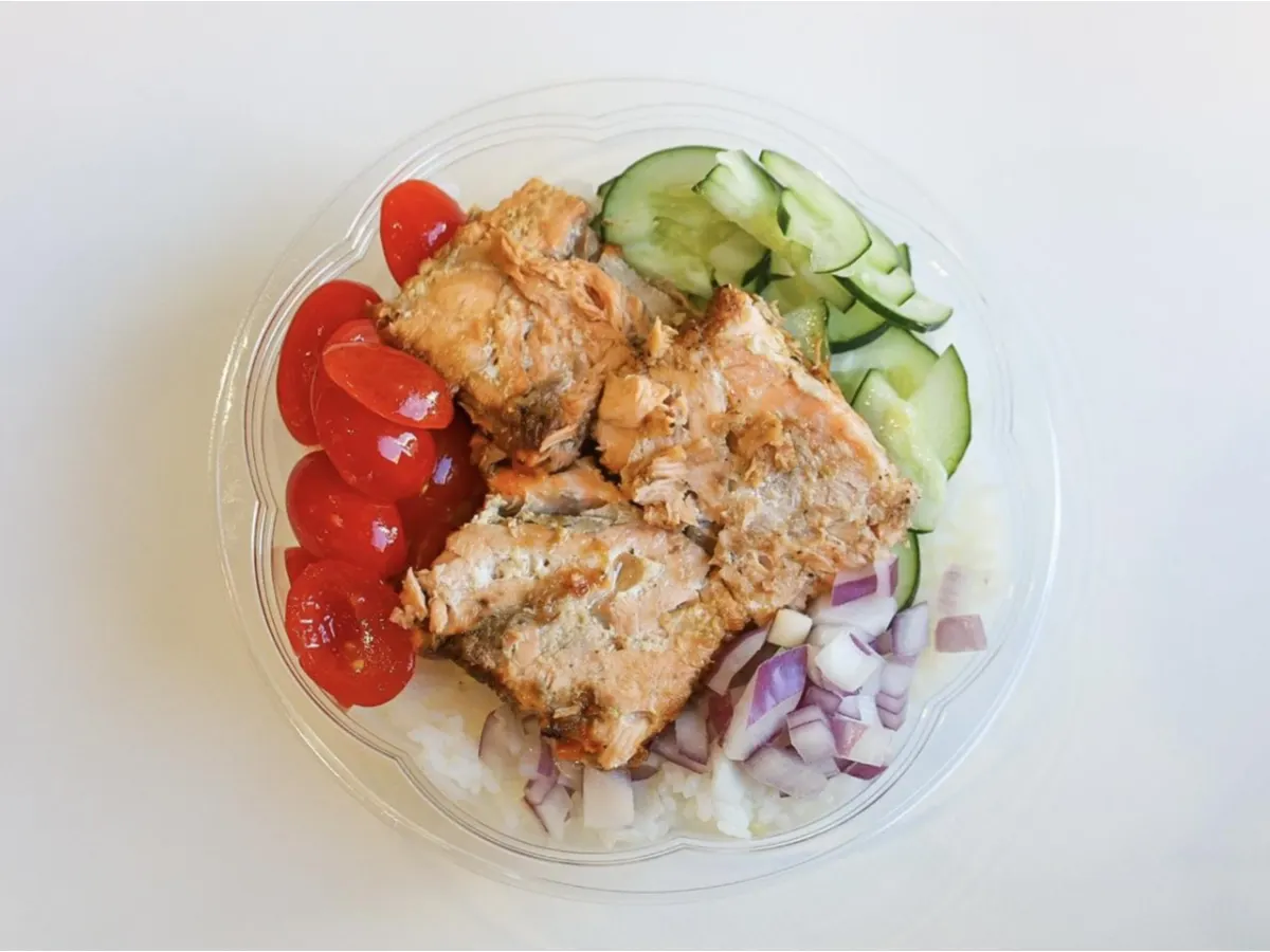 Teriyaki Salmon & Rice Poke Plenty Bowl Teriyaki Salmon & Rice Poke Plenty Bowl
