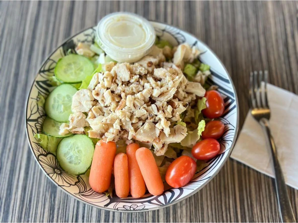Gluten Free Chicken Garden Salad Box With Italian Vinaigrette Gluten Free Chicken Garden Salad Box With Italian Vinaigrette