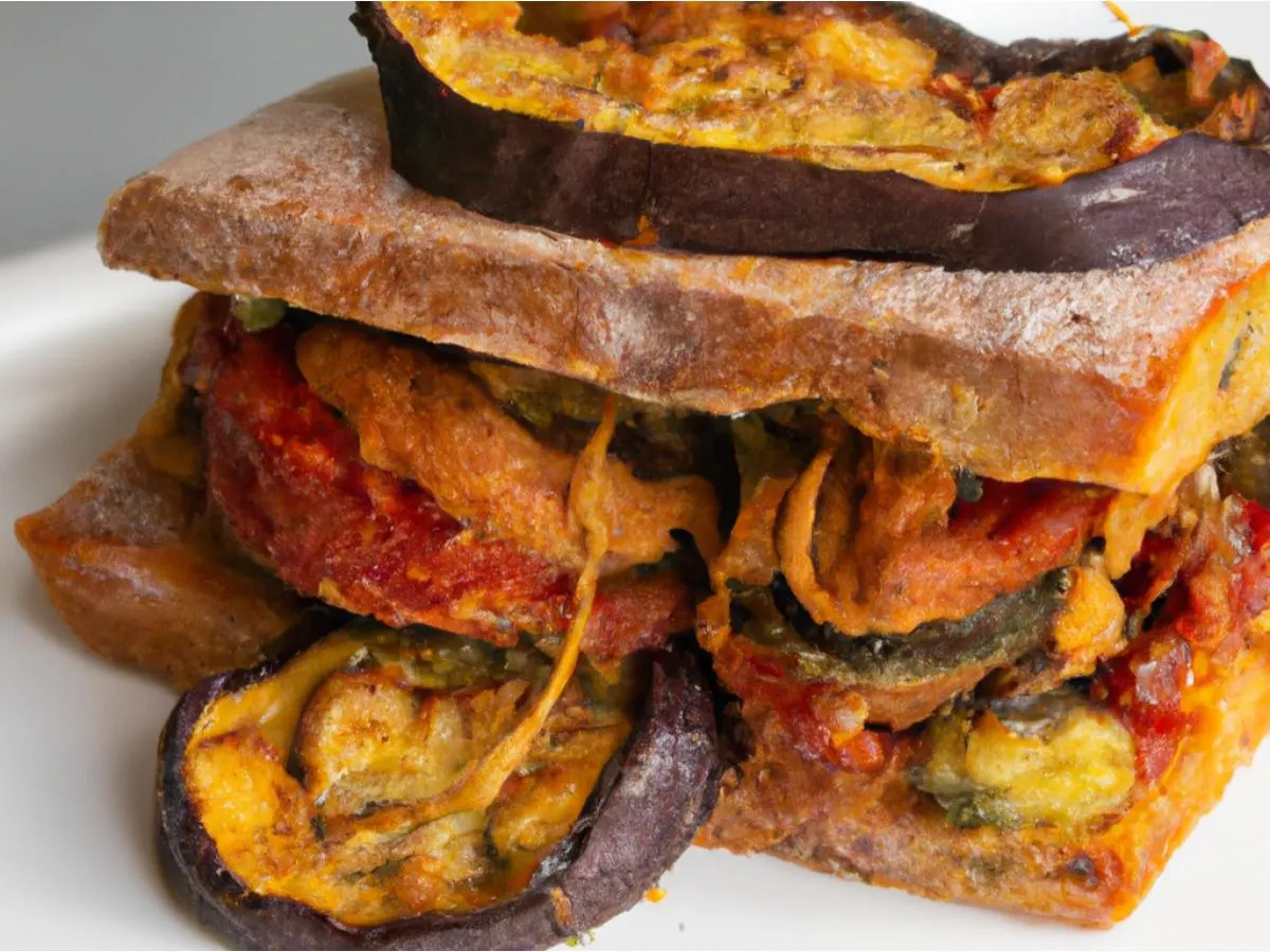 Sauted Eggplant Sandwich Sauted Eggplant Sandwich