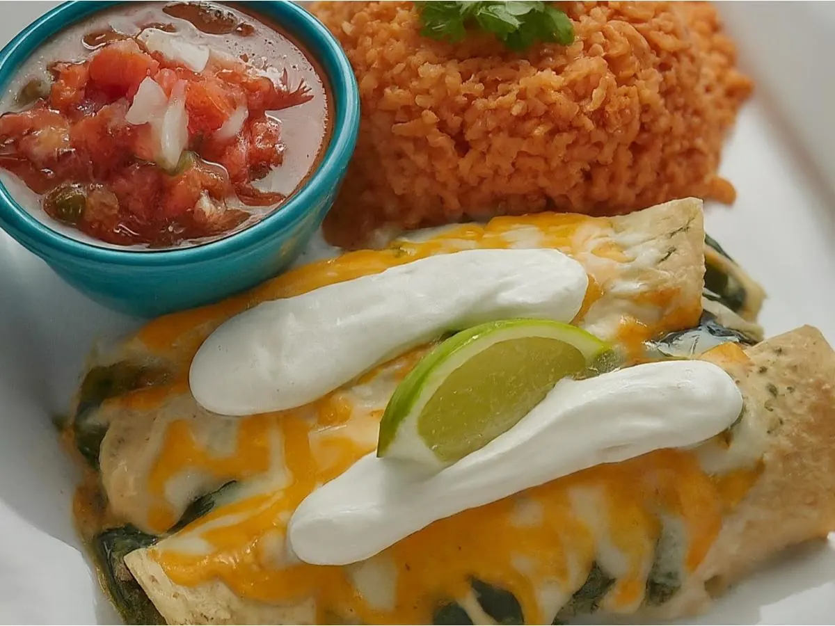 Spinach and Mushroom Enchiladas