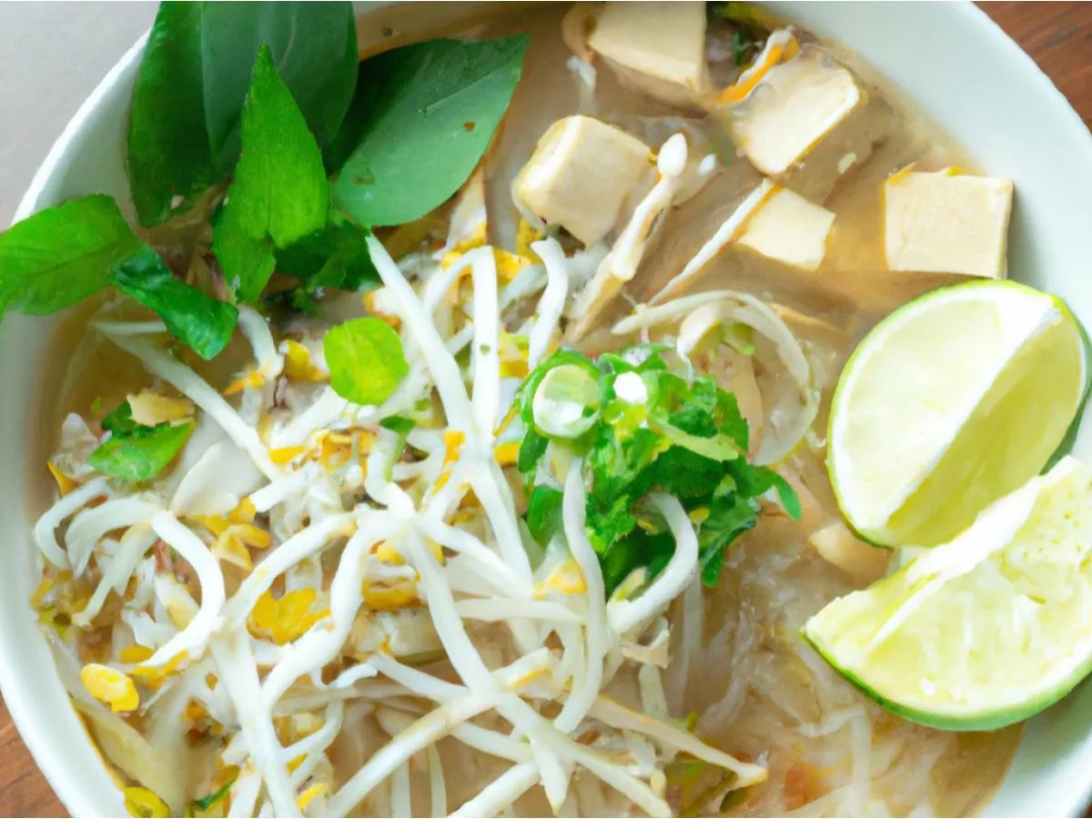 Small Tofu Pho with Vegetable Broth Small Tofu Pho with Vegetable Broth