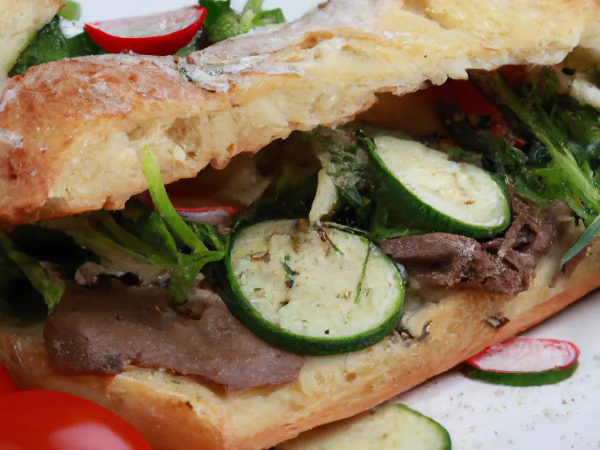 Creative Slow Roasted Rare Roast Beef Sandwich with Thai Cellophane Noodle Salad Creative Slow Roasted Rare Roast Beef Sandwich with Thai Cellophane Noodle Salad