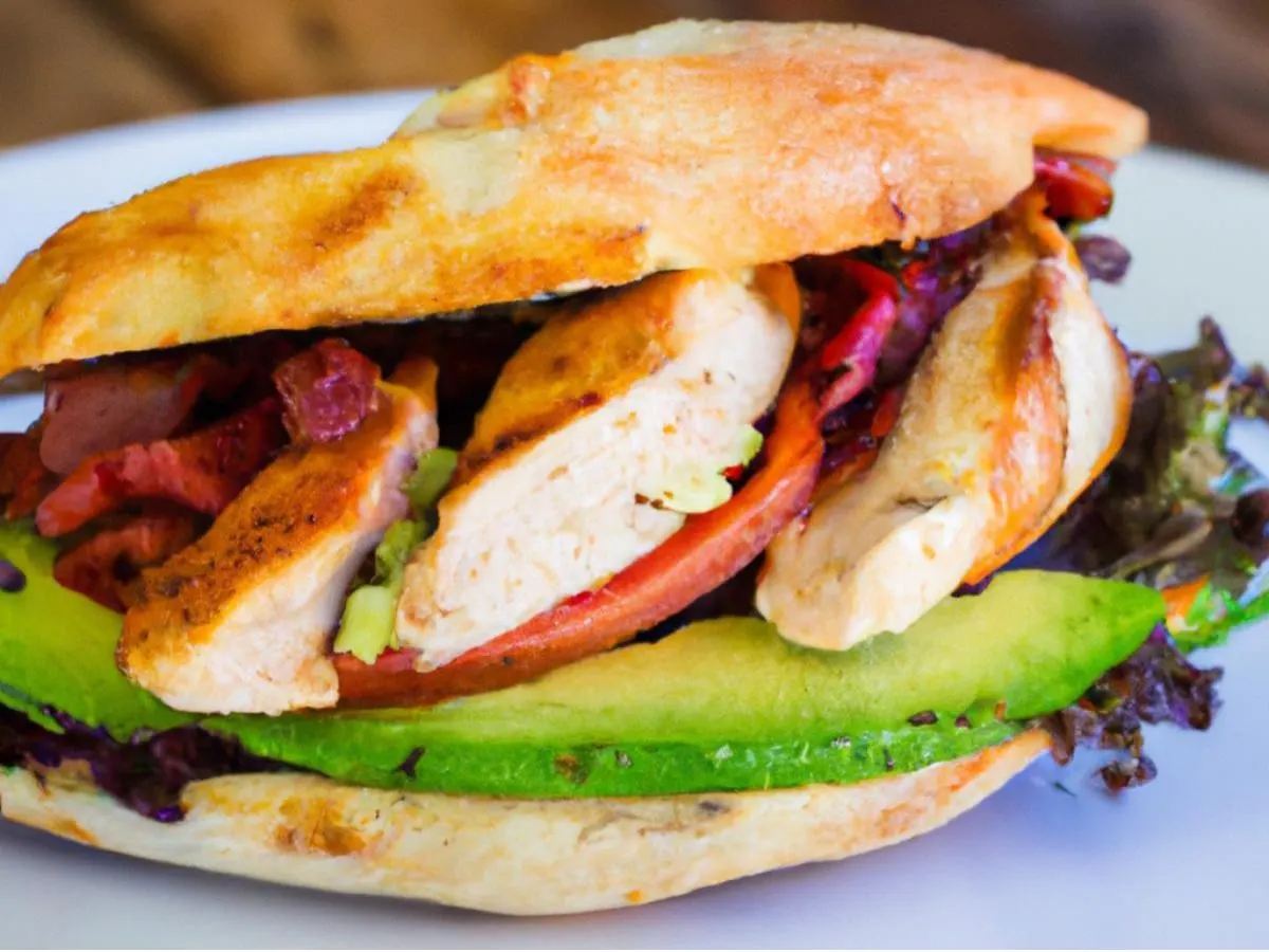 GLUTEN FREE Herb Grilled Breast of Chicken Blt Butter Lettuce, Tomato, Apple Wood Smoked Bacon, Avocado, Salsa, Sour Dough Bread GLUTEN FREE Herb Grilled Breast of Chicken Blt Butter Lettuce, Tomato, Apple Wood Smoked Bacon, Avocado, Salsa, Sour Dough Bread