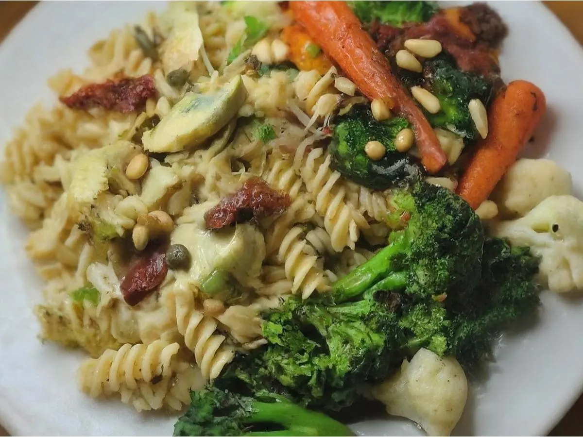 Fusilli Pasta Romano with Roasted Vegetables Fusilli Pasta Romano with Roasted Vegetables