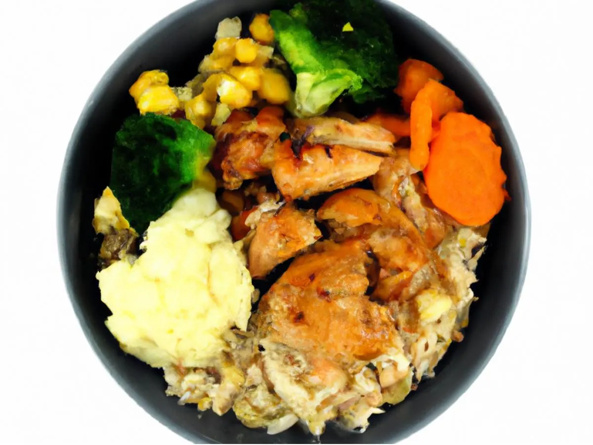Individual Allergen-Free Korean Bowl with Brown Rice & Gluten-Free BBQ Chicken Individual Allergen-Free Korean Bowl with Brown Rice & Gluten-Free BBQ Chicken