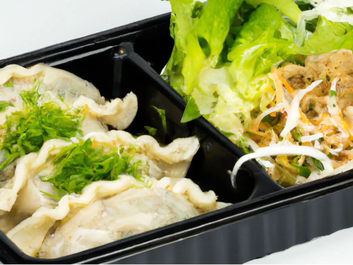 Vegetarian Veggie Dumplings Bento Box Vegetarian Veggie Dumplings Bento Box