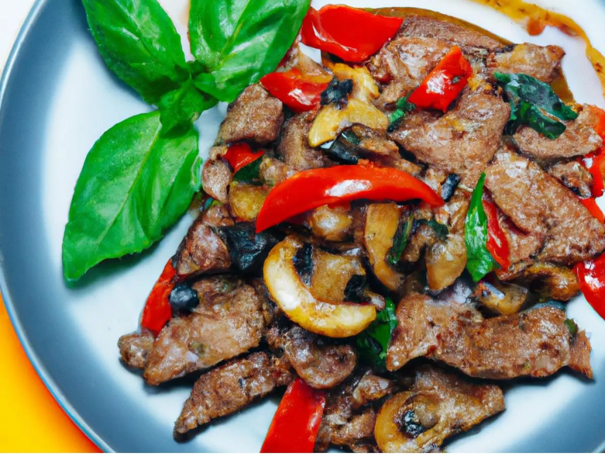 Spicy Basil Leaves With Beef Spicy Basil Leaves With Beef