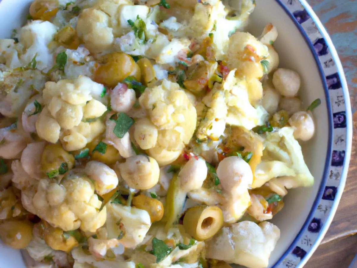 Garbanzo Cauliflower Salad Garbanzo Cauliflower Salad