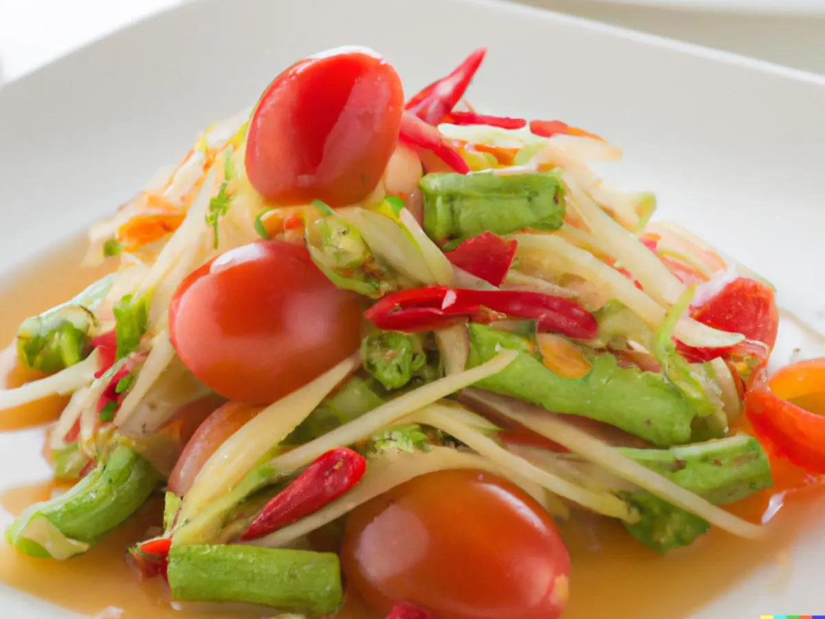 Thai Papaya Salad (NO Garlic) Thai Papaya Salad (NO Garlic)