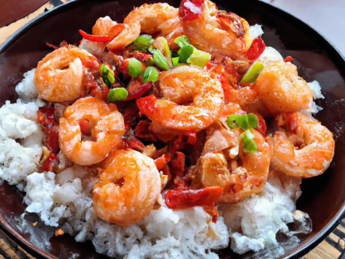 Chili Garlic Shrimp with Rice Chili Garlic Shrimp with Rice