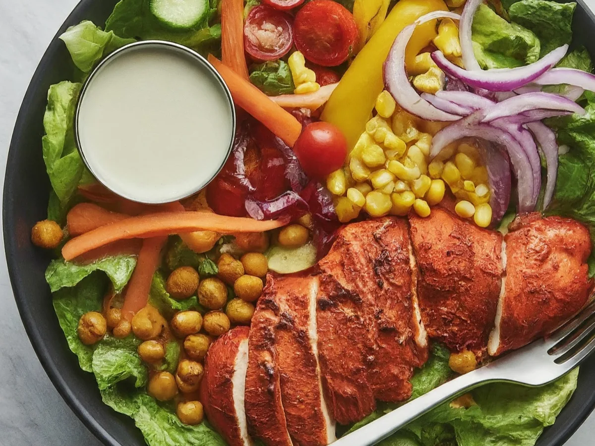 Tandoori Chicken Entree Salad with Ranch Dressing Tandoori Chicken Entree Salad with Ranch Dressing