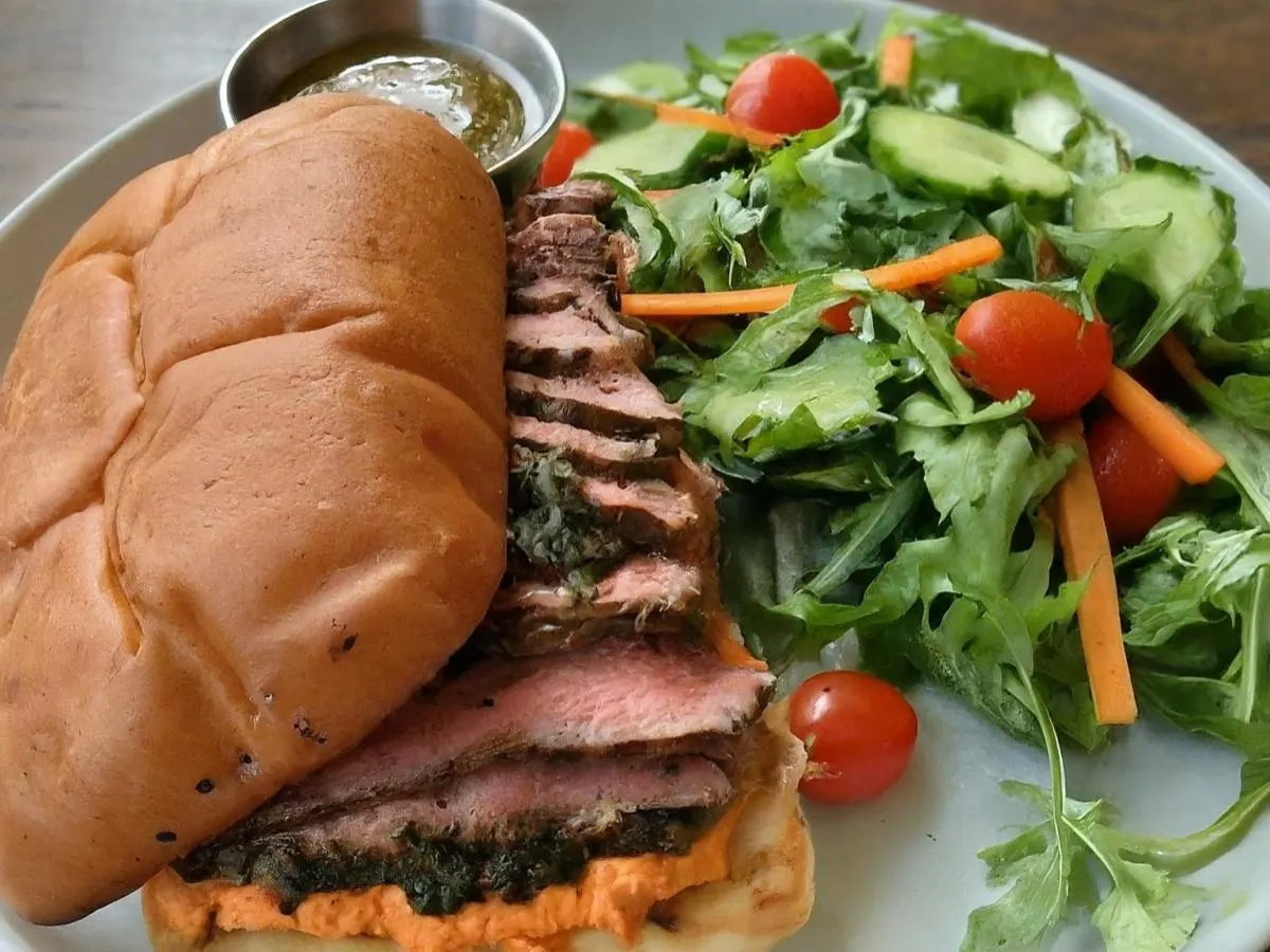 Gaucho Steak Sandwich with Side Salad