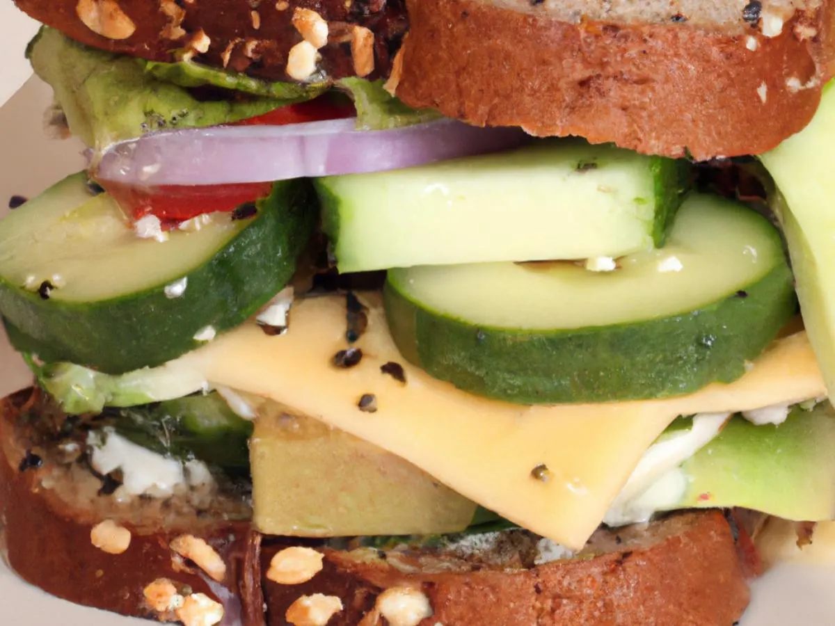 Cali Veggie Sub on Whole Grain Wheat Bread Cali Veggie Sub on Whole Grain Wheat Bread
