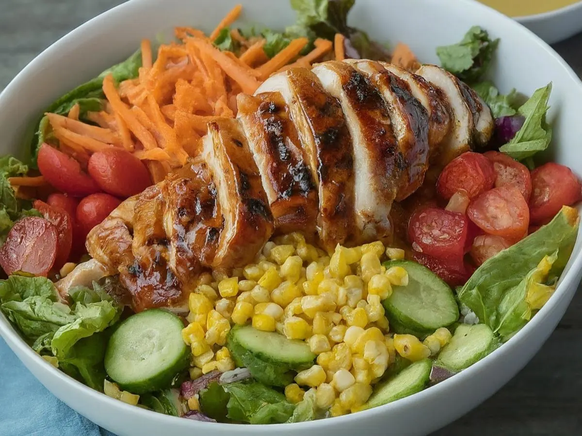 Individual Salad Bowl with Gluten-Free BBQ Chicken Individual Salad Bowl with Gluten-Free BBQ Chicken
