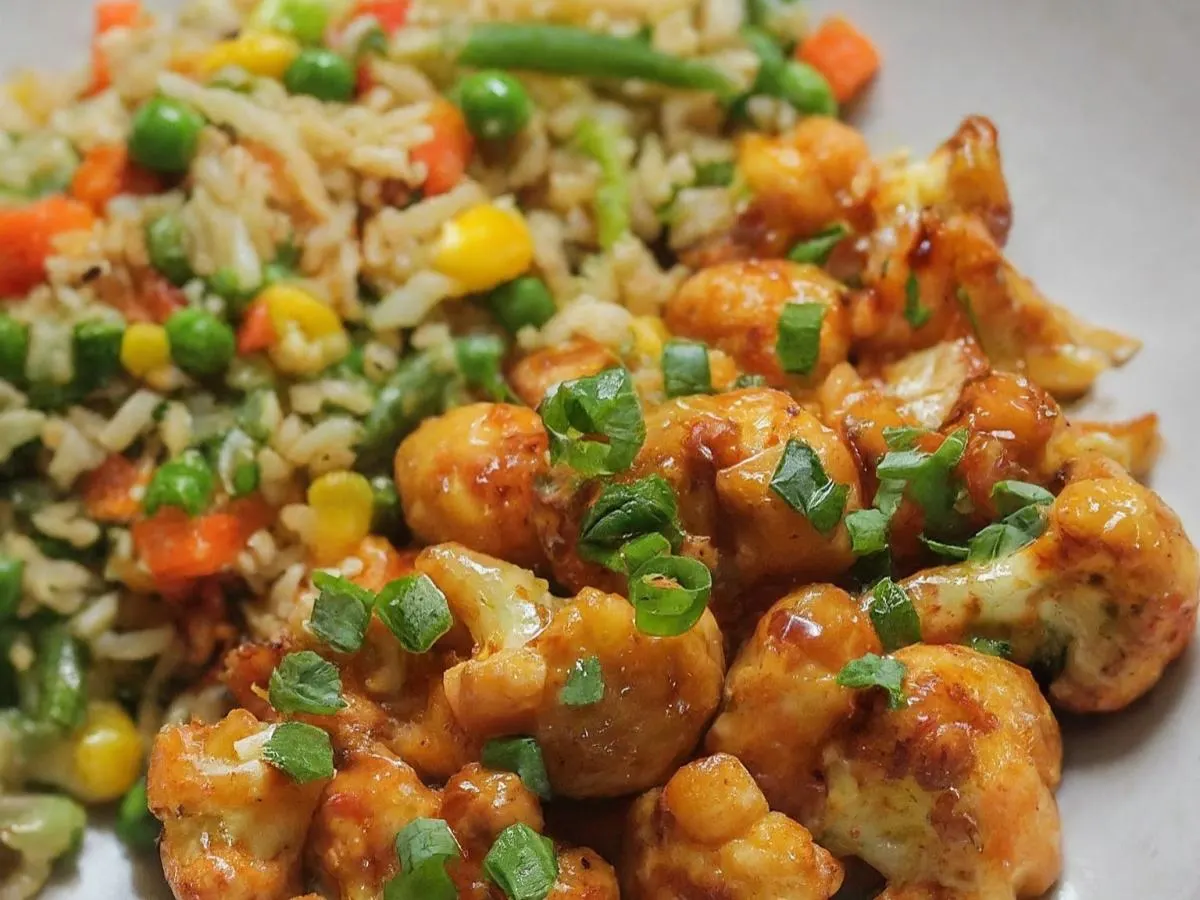Gobi Manchurian & Veggie Fried Rice Gobi Manchurian & Veggie Fried Rice