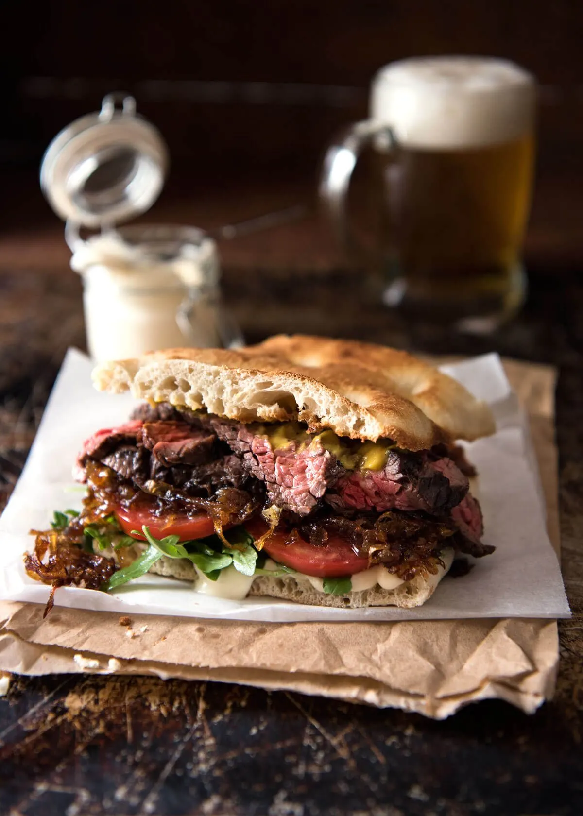 Individual Roast Beef Sandwich (No Tomatoes)
