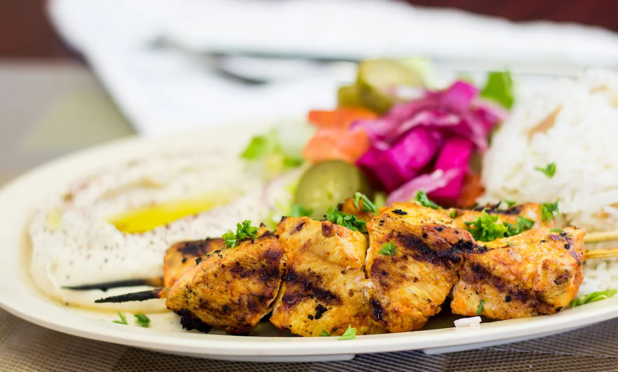 Chicken Shish Kabobs Plate