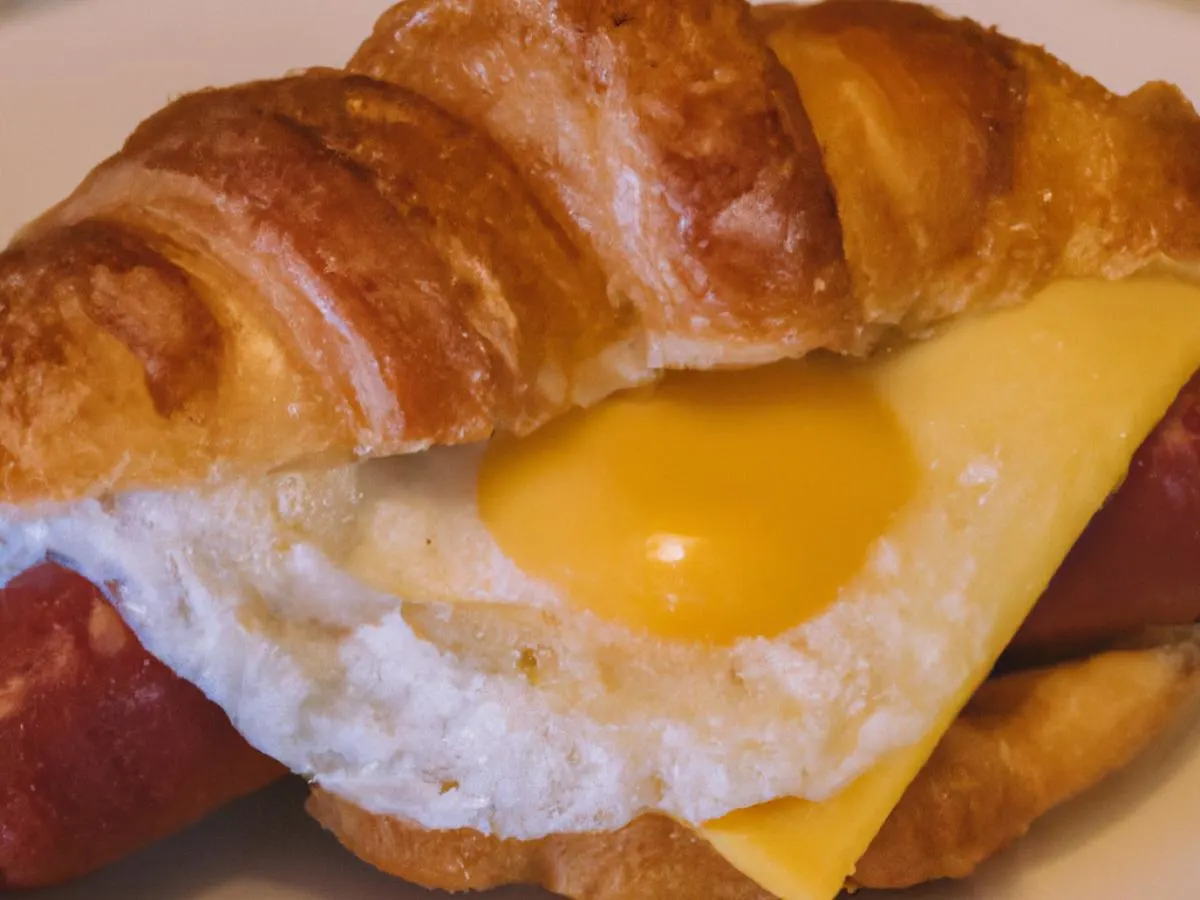 Sausage, Egg and Cheese Croissant Sausage, Egg and Cheese Croissant