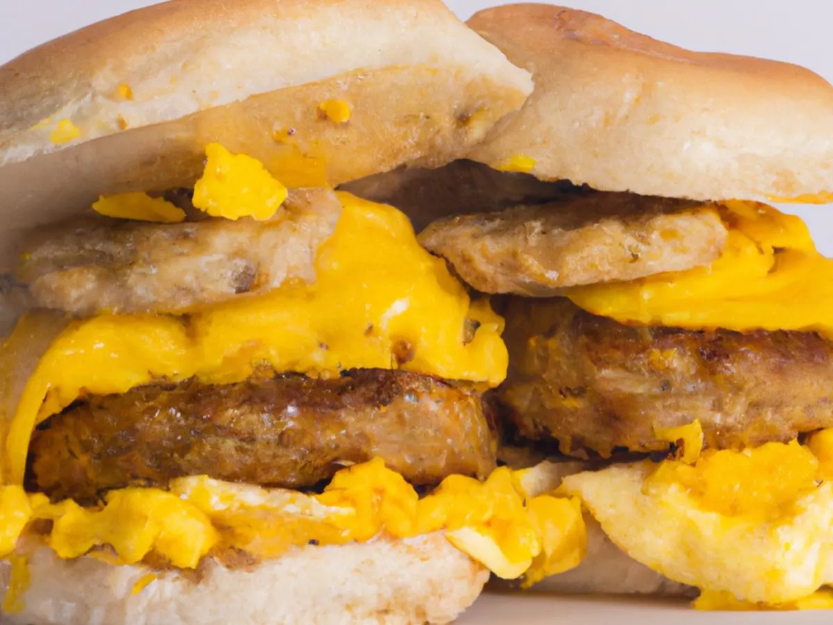 Gluten Free Sausage, Eggs and Cheese Sandwich Gluten Free Sausage, Eggs and Cheese Sandwich