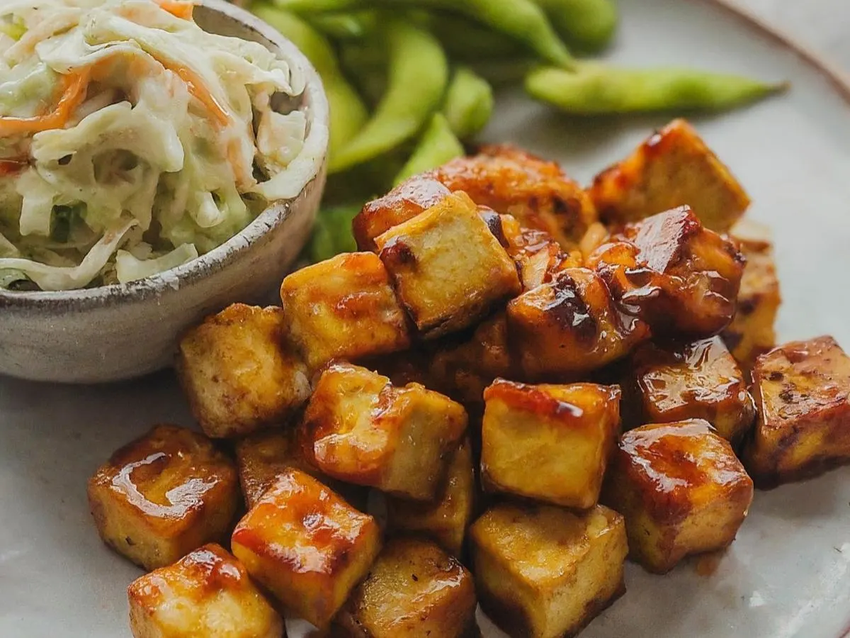 Light Carb Hawaiian Style BBQ Fried Tofu
