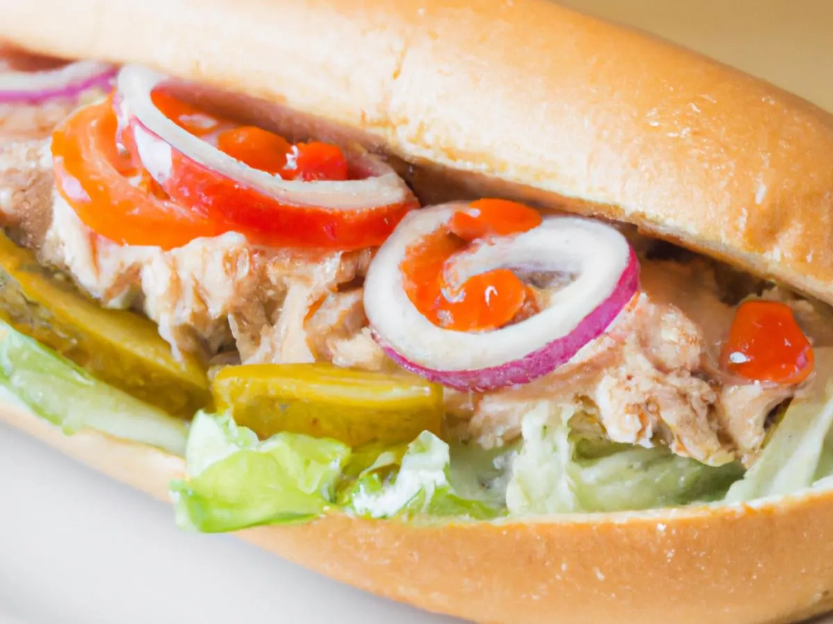 Albacore Tuna Sub on White Bread and a Peanut Butter Cookie Albacore Tuna Sub on White Bread and a Peanut Butter Cookie