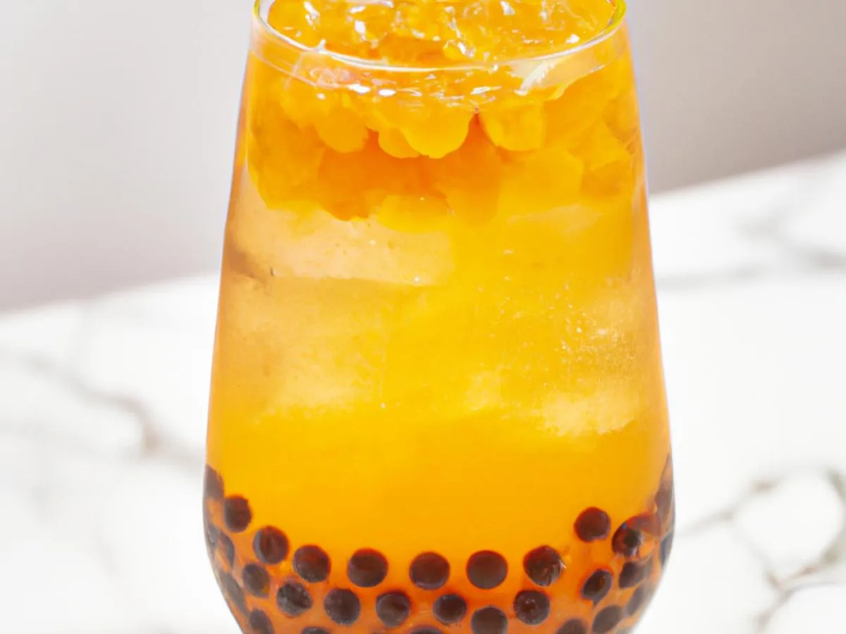 Mango Bubble Tea Mango Bubble Tea