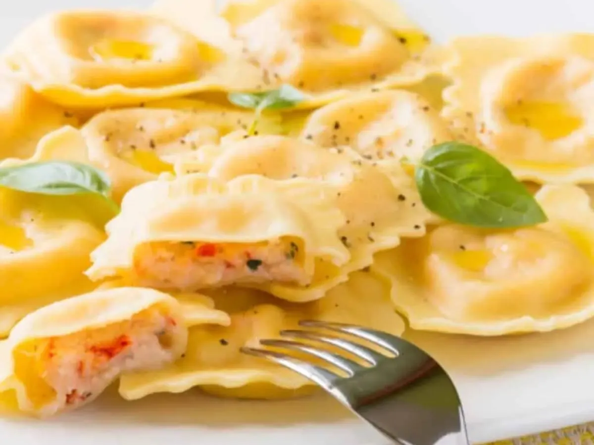 Lobster Ravioli with Creamy Homemade Lobster Sauce