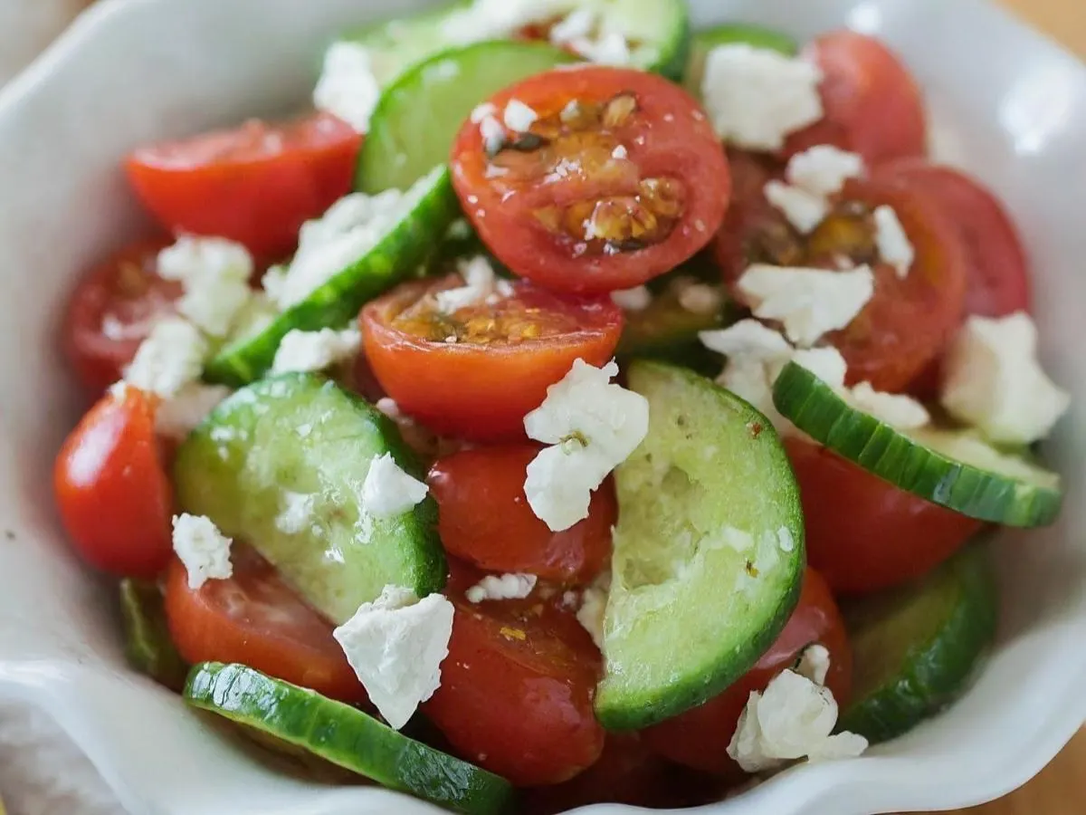 Greek Feta Tomato Cucumber Salad Greek Feta Tomato Cucumber Salad
