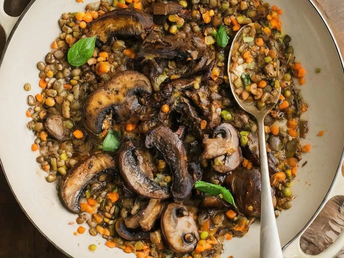 Portobello Mushrooms & Lentils Portobello Mushrooms & Lentils